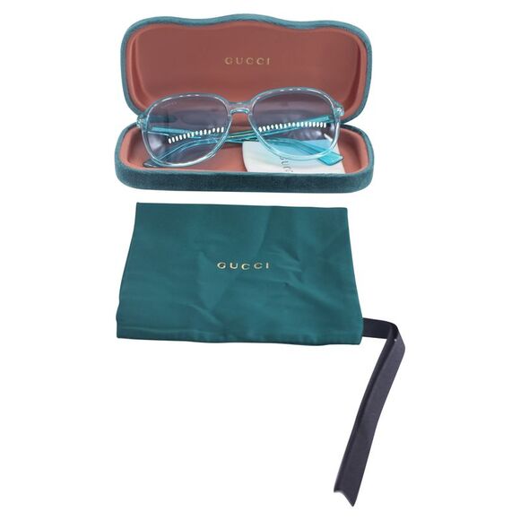 Gucci GG0259S Round Frame Sunglasses in Light Blue Acetate - Picture 4 of 4